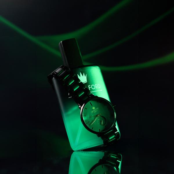 WATCH GIFT SET GREEN#2 BLACK