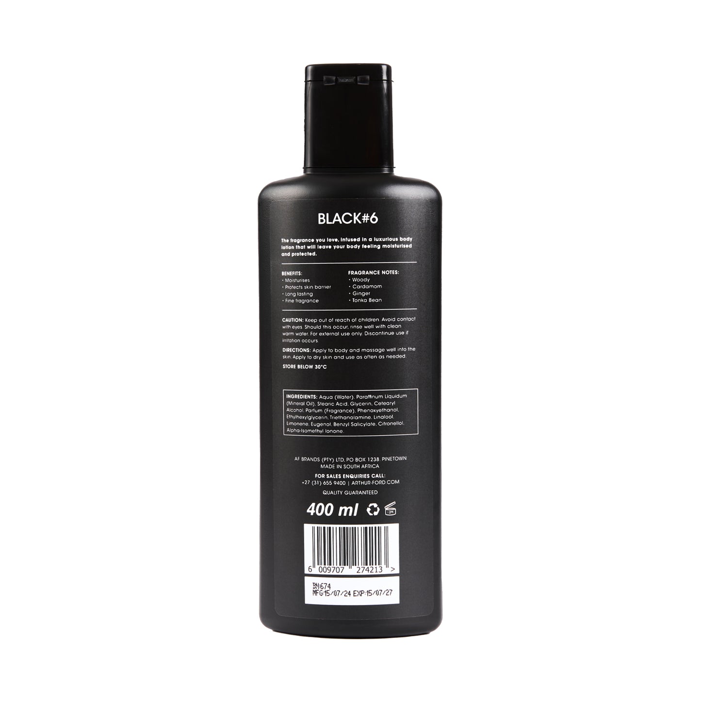BODY LOTION BLACK#6 - 400ML