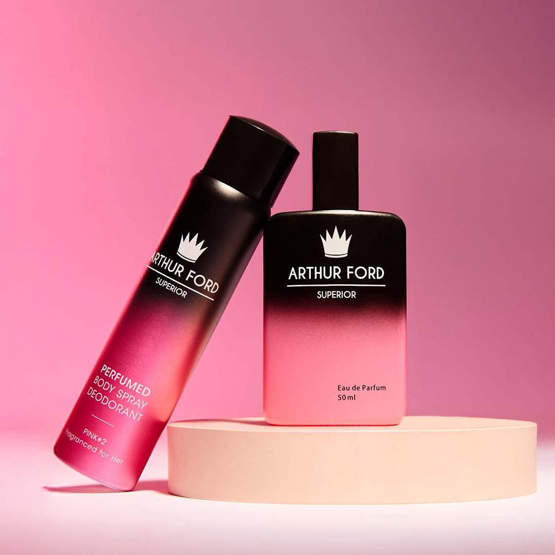 Pink #4 Eau De Parfum + Pink #2 Perfumed Deodorant Bundle Offer Arthur Ford