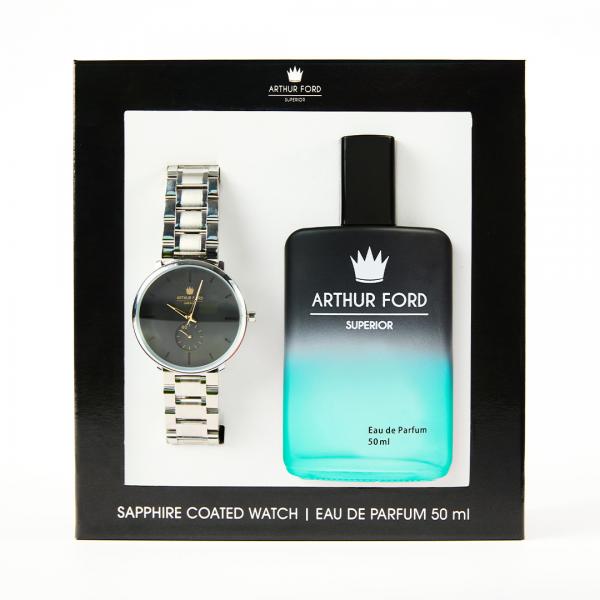 WATCH GIFT SET GREEN#2 SILVER