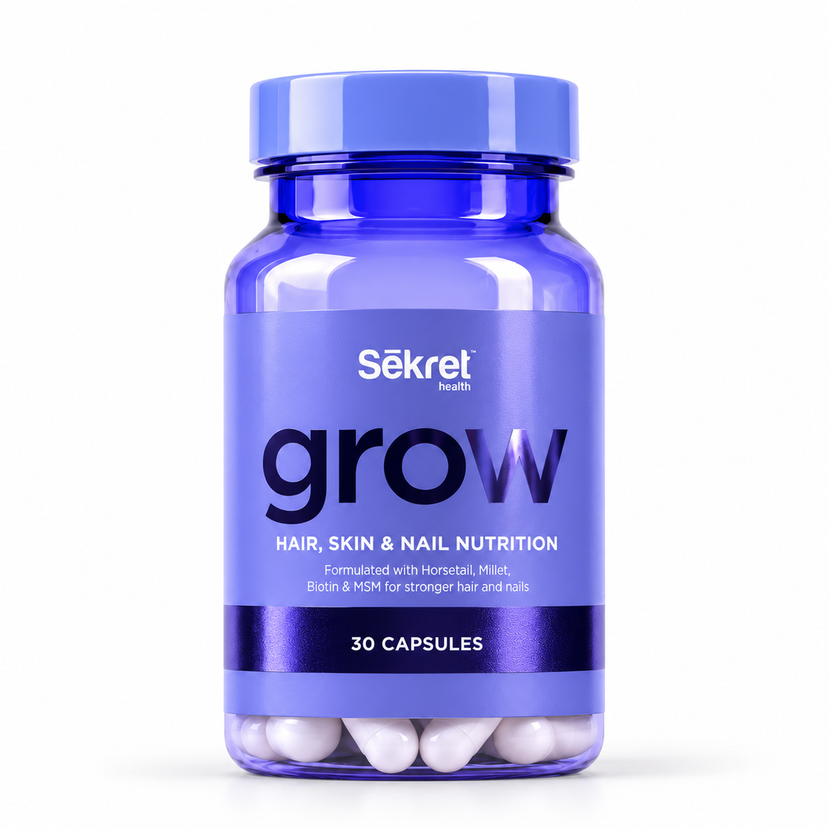 SEKRET GROW HAIR, SKIN & NAIL CAPSULES (30's)
